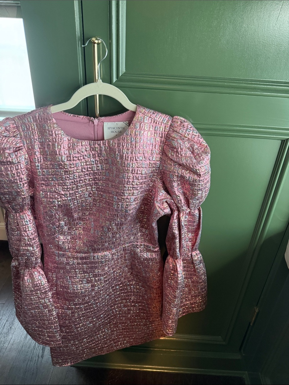 Hyacinth House Pink Metallic Mini Dress